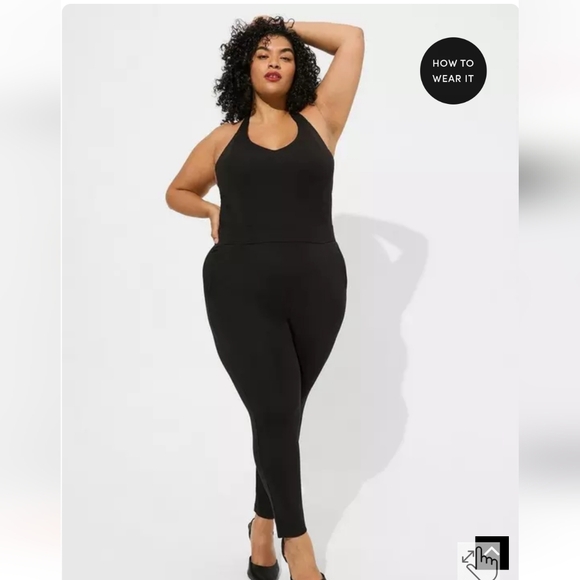 Torrid Marilyn Monroe halter tapered jumpsuit - Picture 1 of 3